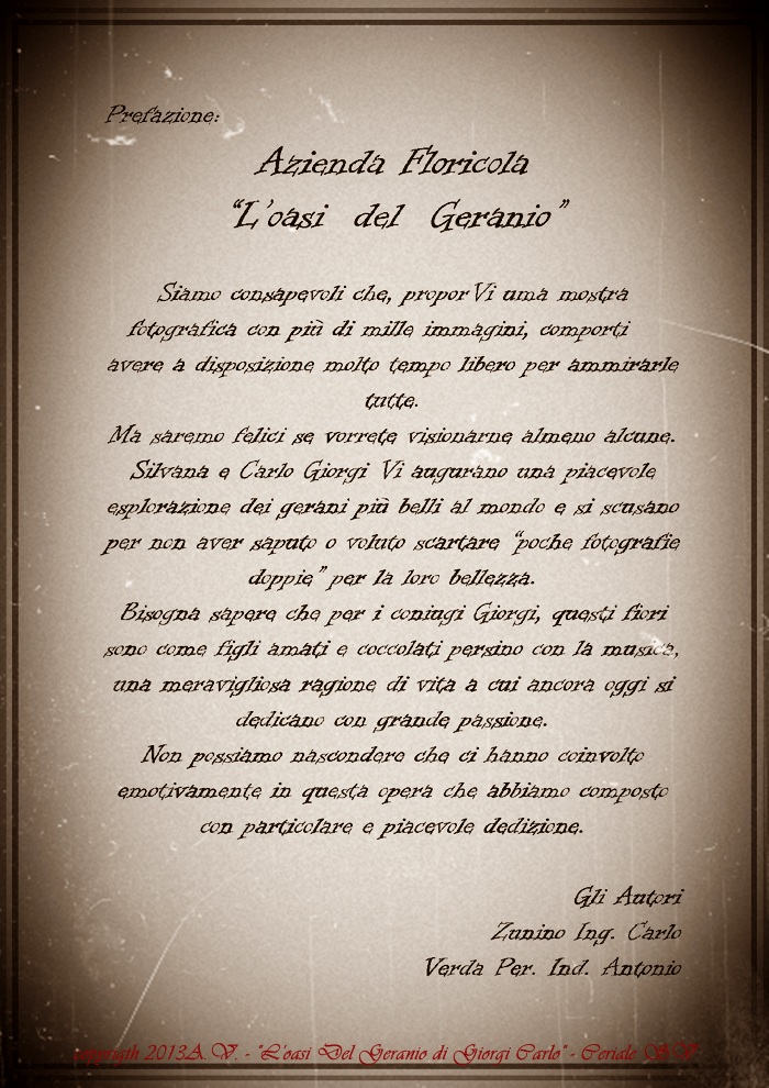L'oasi del geranio - Mostre
